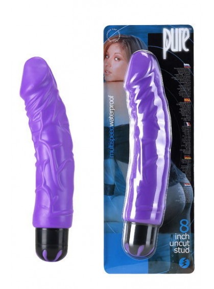 Вибратор Dream Toys реалистичный, водонепроницаемый, TPR, фиолетовый, 20,3 см