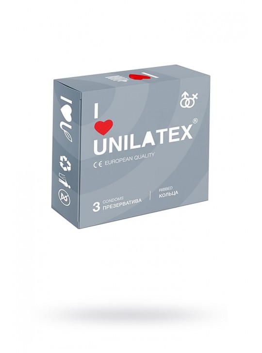 Презервативы Unilatex Ribbed ребристые 3шт