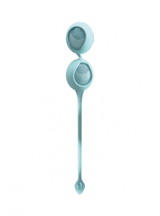 Вагинальные шарики OVO силиконовые, голубой + хром 4шт, Ø3 см				