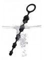 Анальная цепочка S-HANDE LALA с эрекционным кольцом, чёрная, 23,1 см