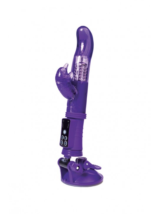 Вибратор с клиторальным стимулятором TOYFA A-Toys , TPR, Фиолетовый, 22,5 см