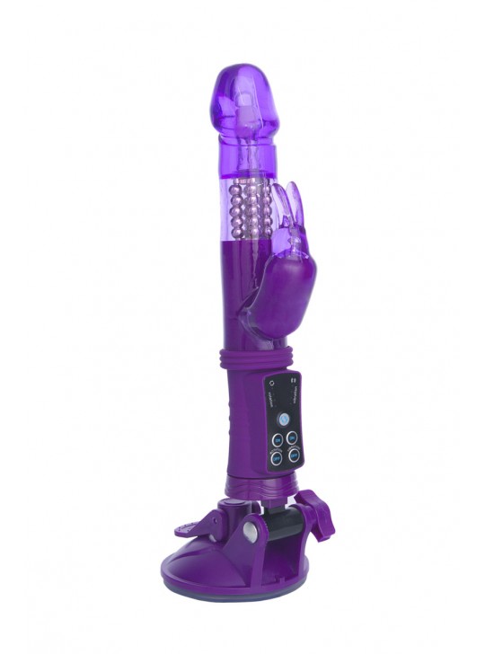 Вибратор с клиторальным стимулятором TOYFA A-Toys , TPR, Фиолетовый, 22 см