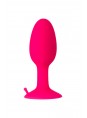 Анальная пробка TOYFA POPO Pleasure со стальным шариком внутри, силиконовая, розовая, 7 см