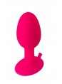 Анальная пробка TOYFA POPO Pleasure со стальным шариком внутри, силиконовая, розовая, 7 см